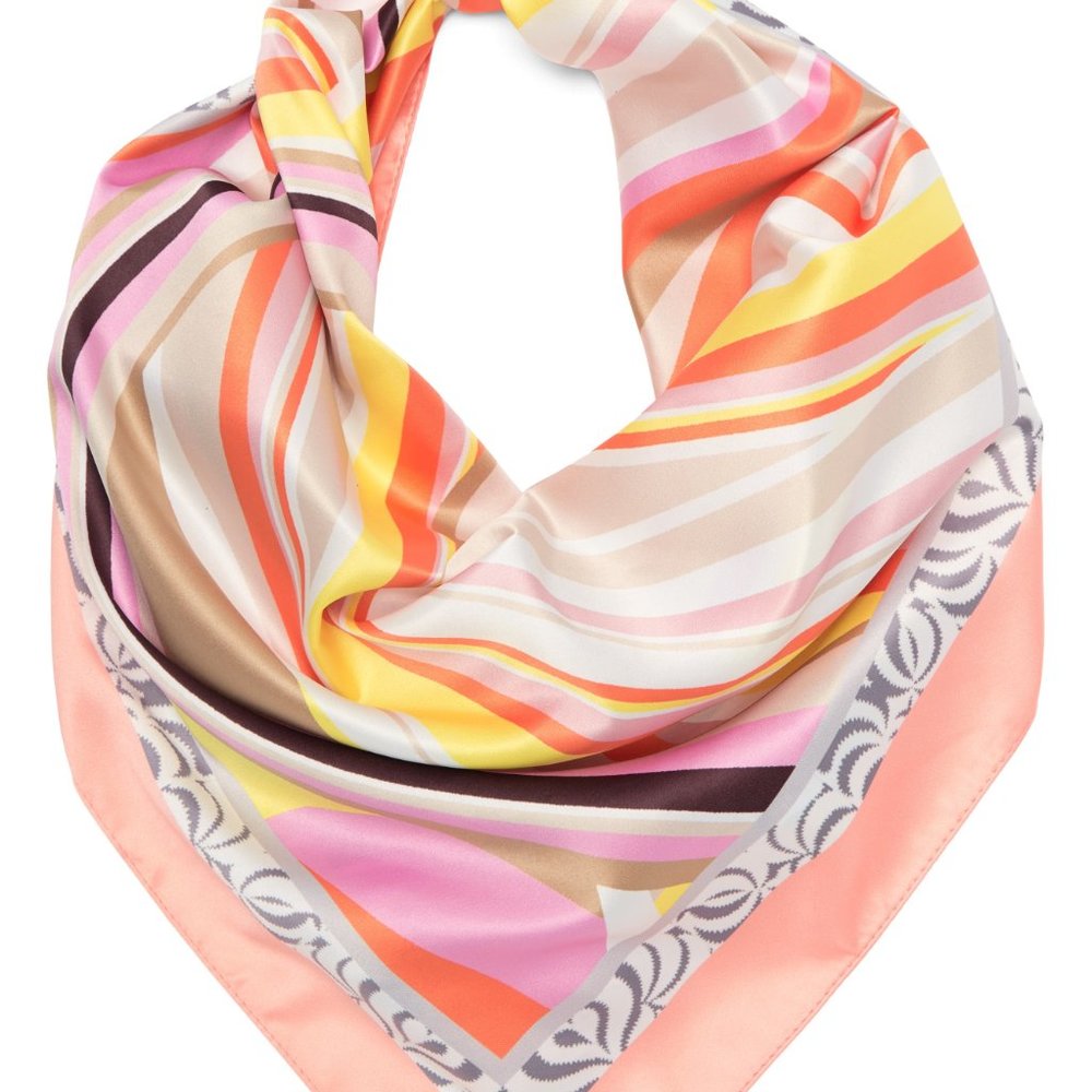 STEVE MADDEN / Psychedelic Swirl Print Square Scarf